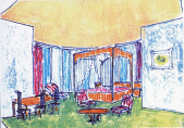 Scan uit promotiefolder Efteling Hotel, 1990, voor officiële ingebruikname van het hotel