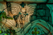 Een gargouille (gargoyle) in de hoofdshow van het <a href="/lemma/Spookslot" title="Spookslot">Spookslot</a>. (Foto: Jos)