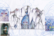 Ontwerpen voor de &#039;mozaïekgevel&#039; aan de Promenade-kant van PandaDroom door Marieke van Doorn - website Doornroos Imagineers