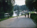 Uitzicht vanaf de nieuwe spoorbrug in <span class="redlink">1984</span> richting de <a href="/lemma/Gondoletta" title="Gondoletta">Gondoletta</a>