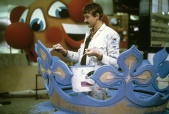 Bouwen van Carnaval Festival-decors.