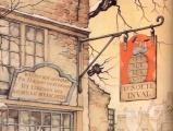 Uitsnede uit: Anton Pieck: Wintertafereel. Aquarel, jaren 50.