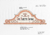 Ontwerp bord <a href="/lemma/De_Soete_Inval" title="De Soete Inval">De Soete Inval</a>. <a href="/lemma/L%C3%A9on_Weeterings" title="Léon Weeterings">Léon Weeterings</a>, 2005.