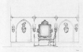 Wandaanzicht van de spiegelruimte in het Kasteeltje van de Stiefmoeder van <a href="/lemma/Sneeuwwitje" title="Sneeuwwitje">Sneeuwwitje</a>. Ontwerp door <a href="/lemma/Henny_Knoet" title="Henny Knoet">Henny Knoet</a>, jaren negentig.