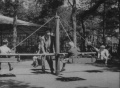Handdraaimolen in de Speeltuin in 1955. Op de achtergrond de Jeepmolen.