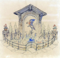 Totaalontwerp voor de <a href="/lemma/Sprekende_Papegaai" title="Sprekende Papegaai">Sprekende Papegaai</a> door <a href="/lemma/Anton_Pieck" title="Anton Pieck">Anton Pieck</a> uit <a href="/lemma/En_ze_leven_nog_lang_en_gelukkig" title="En ze leven nog lang en gelukkig">En ze leven nog lang en gelukkig</a>.
