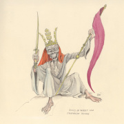 De Dood in het <a href="/lemma/Sprookje" class="mw-redirect" title="Sprookje">sprookje</a> van de <a href="/lemma/Chinese_Nachtegaal" class="mw-redirect" title="Chinese Nachtegaal">Chinese Nachtegaal</a>. Ontwerpschets door <a href="/lemma/Ton_van_de_Ven" title="Ton van de Ven">Ton van de Ven</a>. 