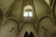 Het plafond van de torenkamer waar de dertiende fee zit te spinnen in het kasteel van <a href="/lemma/Doornroosje" title="Doornroosje">Doornroosje</a>.