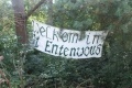 Spandoek &quot;Welkom in &#039;t Entenwoud&quot;.