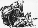 Ontwerp van <a href="/lemma/Ton_van_de_Ven" title="Ton van de Ven">Ton van de Ven</a> voor de bedelaars in de <a href="/lemma/Armenwijk" title="Armenwijk">Armenwijk</a>.