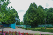 Raveleijn-bouwschutting, net geplaatst, juli <a href="/lemma/2009" title="2009">2009</a>