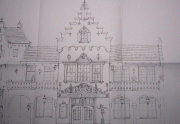 Ontwerp voor de gevel van <a href="/lemma/Theaterrestaurant_Applaus" title="Theaterrestaurant Applaus">Theaterrestaurant Applaus</a> door <a href="/lemma/Ton_van_de_Ven" title="Ton van de Ven">Ton van de Ven</a>.