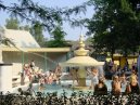 Kleuterbad druk in gebruik tijdens warme zomerdag 2001 - Eigen foto