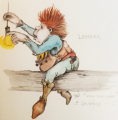 Schets van Laaf Lektriek uit het <a href="/lemma/Efteling_Museum" title="Efteling Museum">Efteling Museum</a> via Anthony Hanssens