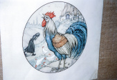 Kakelende haan uit <a href="/lemma/Put_van_Vrouw_Holle" class="mw-redirect" title="Put van Vrouw Holle">Put van Vrouw Holle</a>, tentoongesteld op de <a href="/lemma/Anton_Pieck-tentoonstelling_(1995)" title="Anton Pieck-tentoonstelling (1995)">Anton Pieck-tentoonstelling (1995)</a> in de <a href="/lemma/Dioramahal" class="mw-redirect" title="Dioramahal">Dioramahal</a>