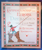 Affiche Europees Kampioenschap Driebanden van Anton Pieck