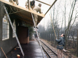 Werkzaamheden aan het dak van <a href="/lemma/Station_Noord" title="Station Noord">Station Noord</a>. Bron: Tovertafel <a href="/lemma/Efteling_Museum" title="Efteling Museum">Efteling Museum</a>