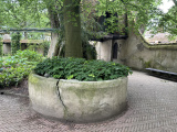 Een ronde plantenbak voor het <a href="/lemma/Leunhuys" title="Leunhuys">Leunhuys</a>
