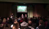 Fanmeeting met vragenronde De Vijf Zintuigen 8 november 2014 met Koen Sanders, Fons Jurgens en Coen Bertens. Eigen foto.