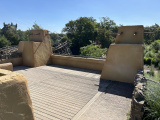 Kijkplek/balkon bij de start van de vaarroute van de <a href="/lemma/Pira%C3%B1a" title="Piraña">Piraña</a>, zomer 2024