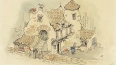Ontwerpschetsje voor <a href="/lemma/Hans_en_Grietje" title="Hans en Grietje">Hans en Grietje</a> in het Sprookjesbos, door <a href="/lemma/Anton_Pieck" title="Anton Pieck">Anton Pieck</a>