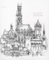 Tekening stadsdiorama <a href="/lemma/Meisje_met_de_Zwavelstokjes" class="mw-redirect" title="Meisje met de Zwavelstokjes">Meisje met de Zwavelstokjes</a> door <a href="/lemma/Michel_den_Dulk" title="Michel den Dulk">Michel den Dulk</a>, 11 april 2004.