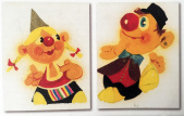 Tekening door <a href="/lemma/Joop_Geesink" title="Joop Geesink">Joop Geesink</a> voor twee Hollandse figuren in <a href="/lemma/Carnaval_Festival" title="Carnaval Festival">Carnaval Festival</a>, uit de <a href="/lemma/Kroniek_van_een_Sprookje" title="Kroniek van een Sprookje">Kroniek van een Sprookje</a>.