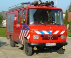 Mercedes Benz L608D35, van de Efteling <a href="/lemma/Brandweer" title="Brandweer">Brandweer</a>, doet nu dienst bij de vrijwillige brandweer van Brok, Polen