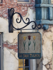 <a href="/lemma/Raveleijn" title="Raveleijn">Raveleijn</a>, uithangbord in de arena: de Drie Tulpen