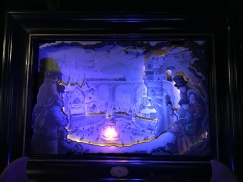 Belichting van de 3D-knipkaart in het donker.