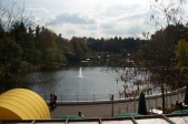 Het balkon van het Cafe Restaurant, bereikbaar via de Wolkenvaarder. 2008.