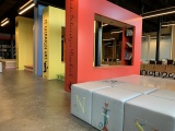 Letterblokken in de jeugdbibliotheek van de Tilburgse Bibliotheek De LocHal - Februari 2019