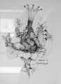 Foto van tekening &#039;Dromen met geleende hand&#039;, Anton Pieck Museum 2009