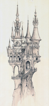 Ontwerp kasteel voor <a href="/lemma/Droomvlucht" title="Droomvlucht">Droomvlucht</a> door <a href="/lemma/Ton_van_de_Ven" title="Ton van de Ven">Ton van de Ven</a>