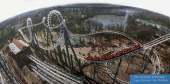 Foto met fisheye-lens van de <a href="/lemma/Python" title="Python">Python</a>, aan beplanting te zien in zijn openingsjaar <a href="/lemma/1981" title="1981">1981</a>