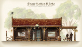 Schetsontwerp overdekt terras <a href="/lemma/Frau_Boltes_K%C3%BCche" title="Frau Boltes Küche">Frau Boltes Küche</a> door <a href="/lemma/Jeroen_Verheij" title="Jeroen Verheij">Jeroen Verheij</a>