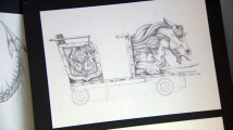 Front seat-ontwerp van <a href="/lemma/Joris_en_de_Draak" title="Joris en de Draak">Joris en de Draak</a> door <a href="/lemma/Karel_Willemen" title="Karel Willemen">Karel Willemen</a>, <span class="redlink">2009</span>