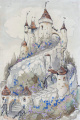 Ontwerpidee voor het kasteel van <a href="/lemma/Doornroosje" title="Doornroosje">Doornroosje</a> Bron: Kaft van <a href="/lemma/En_ze_leven_nog_lang_en_gelukkig" title="En ze leven nog lang en gelukkig">En ze leven nog lang en gelukkig</a>