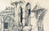 Ontwerp geveldelen show voor Spookslot door Ton van de Ven - Uit verjaardagsvideo 40 jaar Spookslot Efteling (mei 2018)