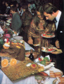 Gasten bij het buffet van het <a href="/lemma/Caf%C3%A9-Restaurant" title="Café-Restaurant">Café-Restaurant</a> in de jaren zeventig