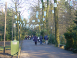 De <a href="/lemma/Zwembadlaan" title="Zwembadlaan">Zwembadlaan</a> met in de achtergrond het terrasje voor <a href="/lemma/De_Meermin" title="De Meermin">De Meermin</a> gezien vanaf de <a href="/lemma/Anderrijk" title="Anderrijk">Anderrijk</a>-zijde.