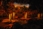 <a href="/lemma/De_Indische_Waterlelies" title="De Indische Waterlelies">De Indische Waterlelies</a> met het lichtplan voor de show buiten bedrijf, tussen de shows door, mei <span class="redlink">2009</span>