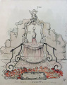 Ontwerp voor de Liefdesbron uit 1954 door Anton Pieck - Uit: Kroniek van een Sprookje