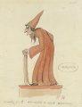 <a href="/lemma/Anton_Pieck" title="Anton Pieck">Anton Pieck</a>, Ontwerptekening Rode Heks voor op de <a href="/lemma/Heksenpoort" title="Heksenpoort">Heksenpoort</a>, diverse materialen op papier, <span class="redlink">1954</span>.