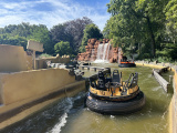 Het moment dat de <span class="redlink">actiefoto</span> genomen wordt in de <a href="/lemma/Pira%C3%B1a" title="Piraña">Piraña</a>, na de laatste waterval, zomer 2024