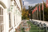 Het balkon van het Cafe Restaurant, bereikbaar via de Wolkenvaarder. 2008.