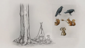 Ontwerp voor verlaten heksenkamp in <a href="/lemma/Sprookjesbos" title="Sprookjesbos">Sprookjesbos</a> voor <span class="redlink">Winter Efteling 2022-2023</span> door <a href="/lemma/Bas_van_Rijsbergen" title="Bas van Rijsbergen">Bas van Rijsbergen</a>