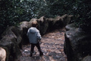 Smalle uitgangstrap van het kasteel van <a href="/lemma/Doornroosje" title="Doornroosje">Doornroosje</a>, eind jaren zestig