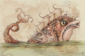 Il Terribile Pescecane - De monstervis van Pinokkio op een ontwerp van Robert-Jaap Jansen