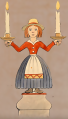 Schets voor het lampenmeisje door <a href="/lemma/Anton_Pieck" title="Anton Pieck">Anton Pieck</a> uit YouTube-serie &#039;&#039;De Magische Klok&#039;&#039;.